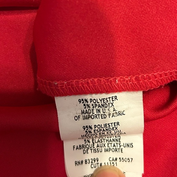 Tiana B Red Flutter Sleeve Knee Length A-Line Sheath Dress USA Made‎ Womens 10 - Picture 7 of 7